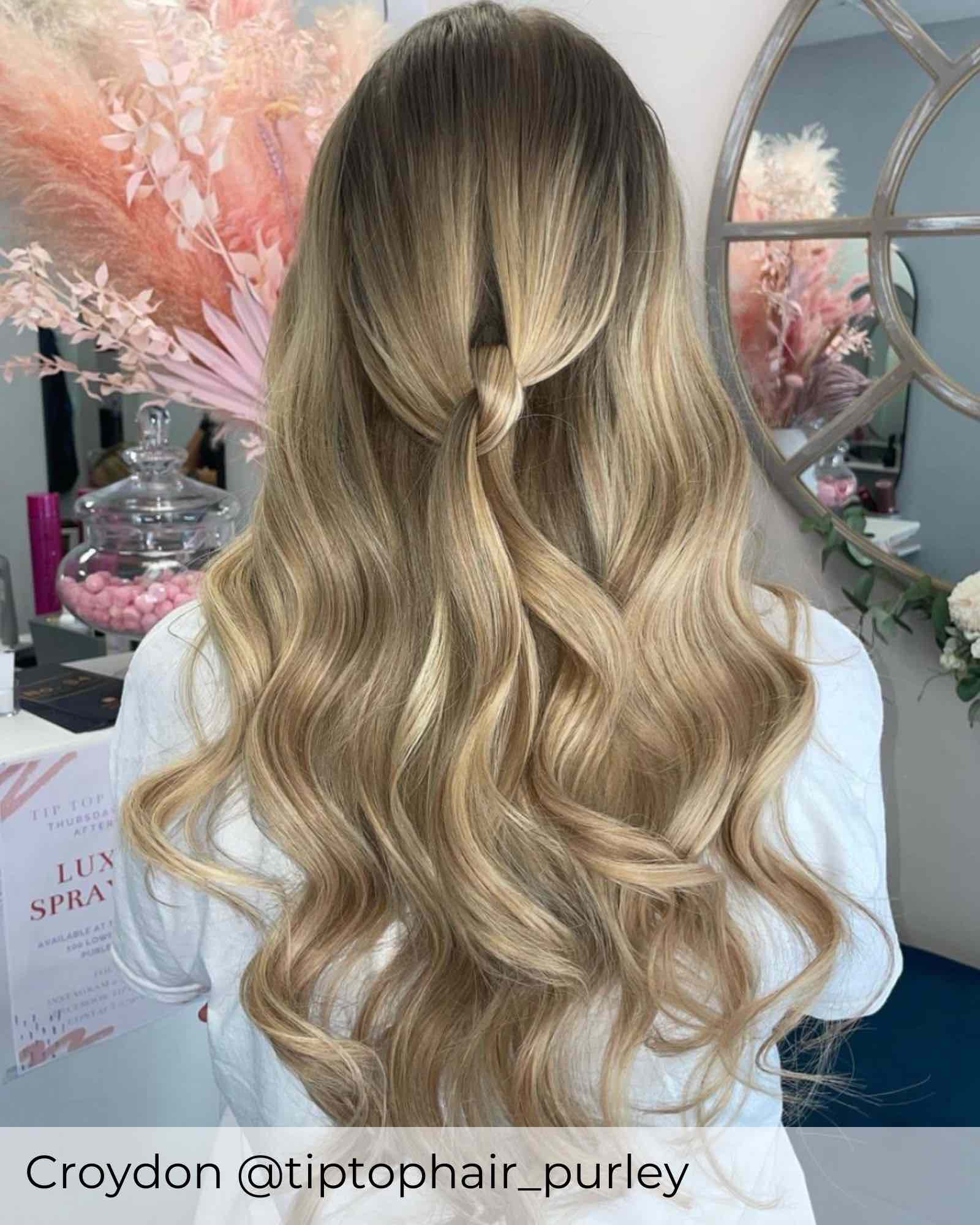 #T4P14/22 Blonde Coffee Roast Nano Ring Hair Extensions - Image 2