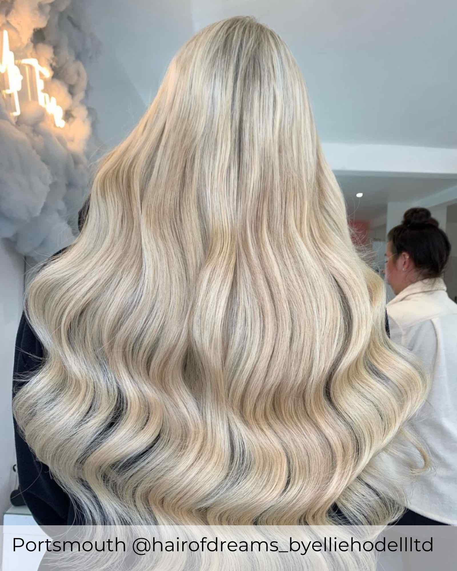 #T18P18/22 Vanilla Frappe Nano Ring Hair Extensions - Image 2