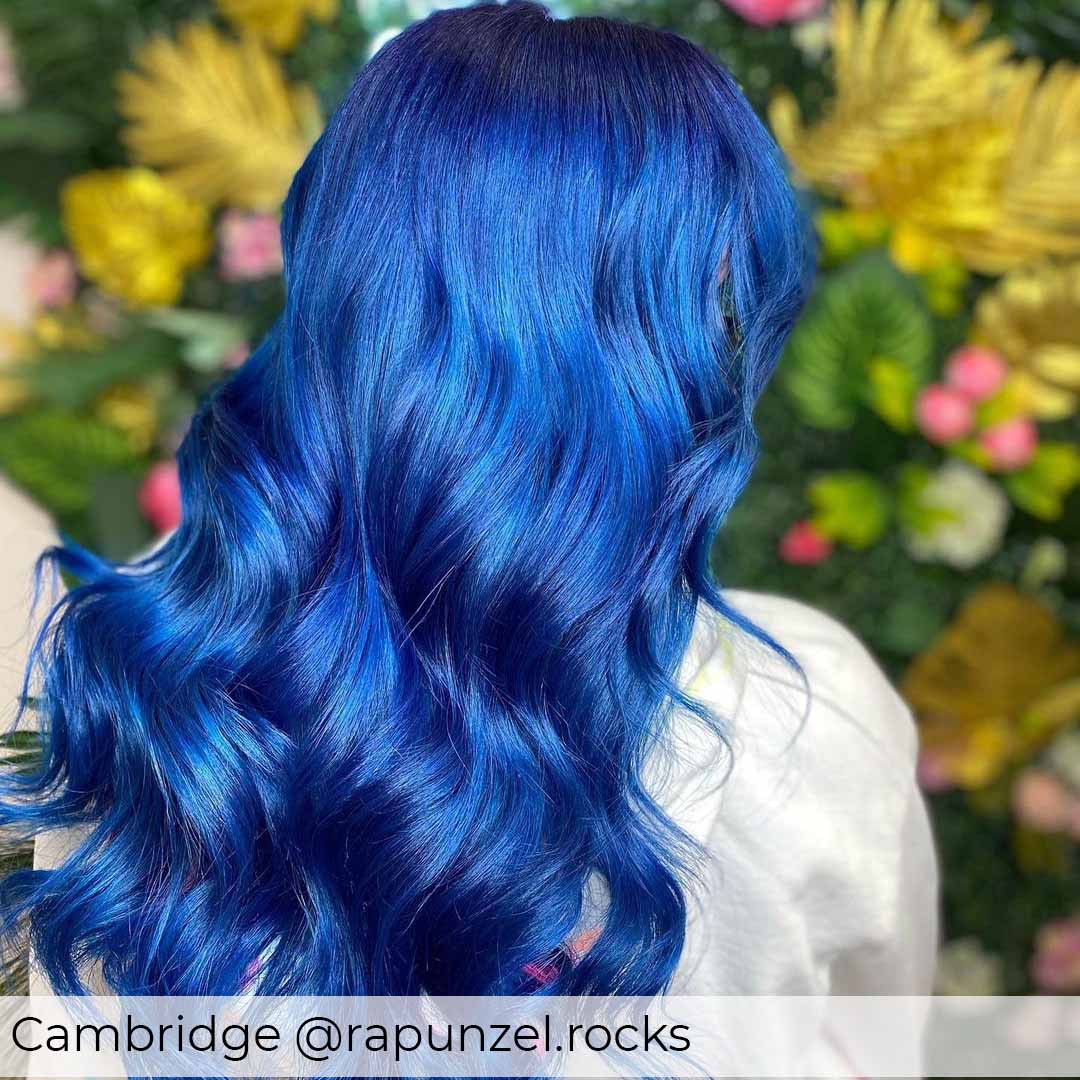 #Blue Electric Nano Ring Hair Extensions - Image 2