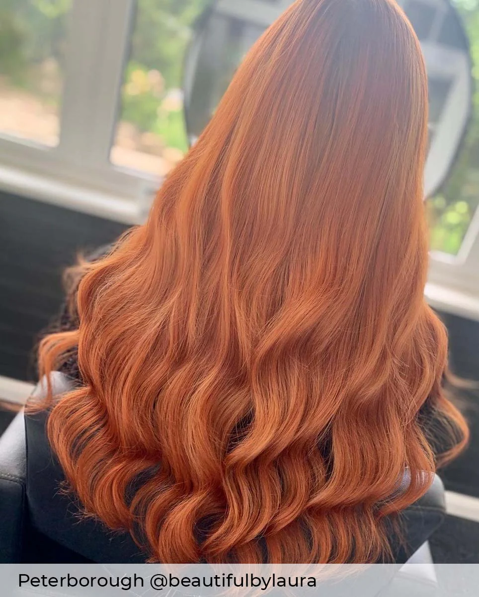 #36 Copper Flame Nano Ring Hair Extensions - Image 2