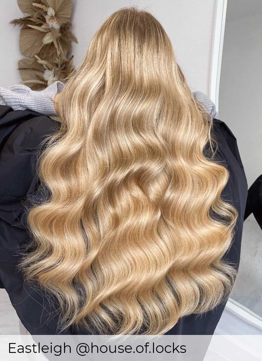 #14 Champagne Blonde Nano Ring Hair Extensions - Image 2