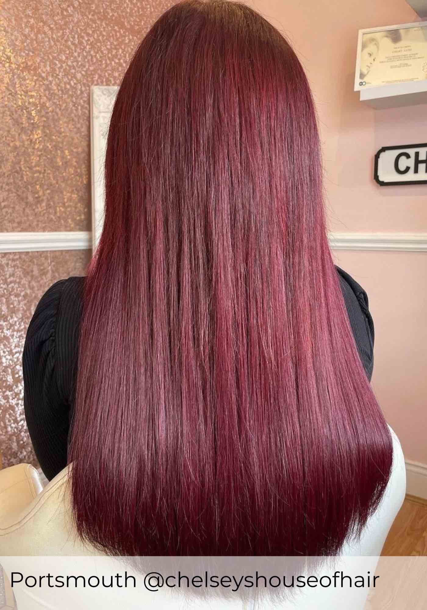 #99J Deep Aubergine Nano Ring Hair Extensions - Image 2