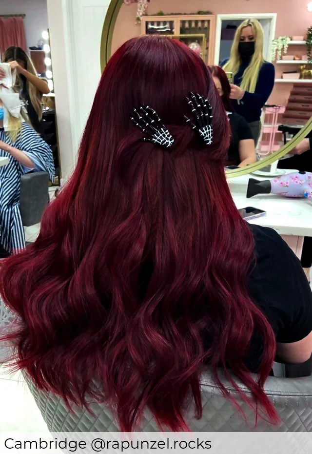 #99J Deep Aubergine Tape In Hair Extensions - Image 2