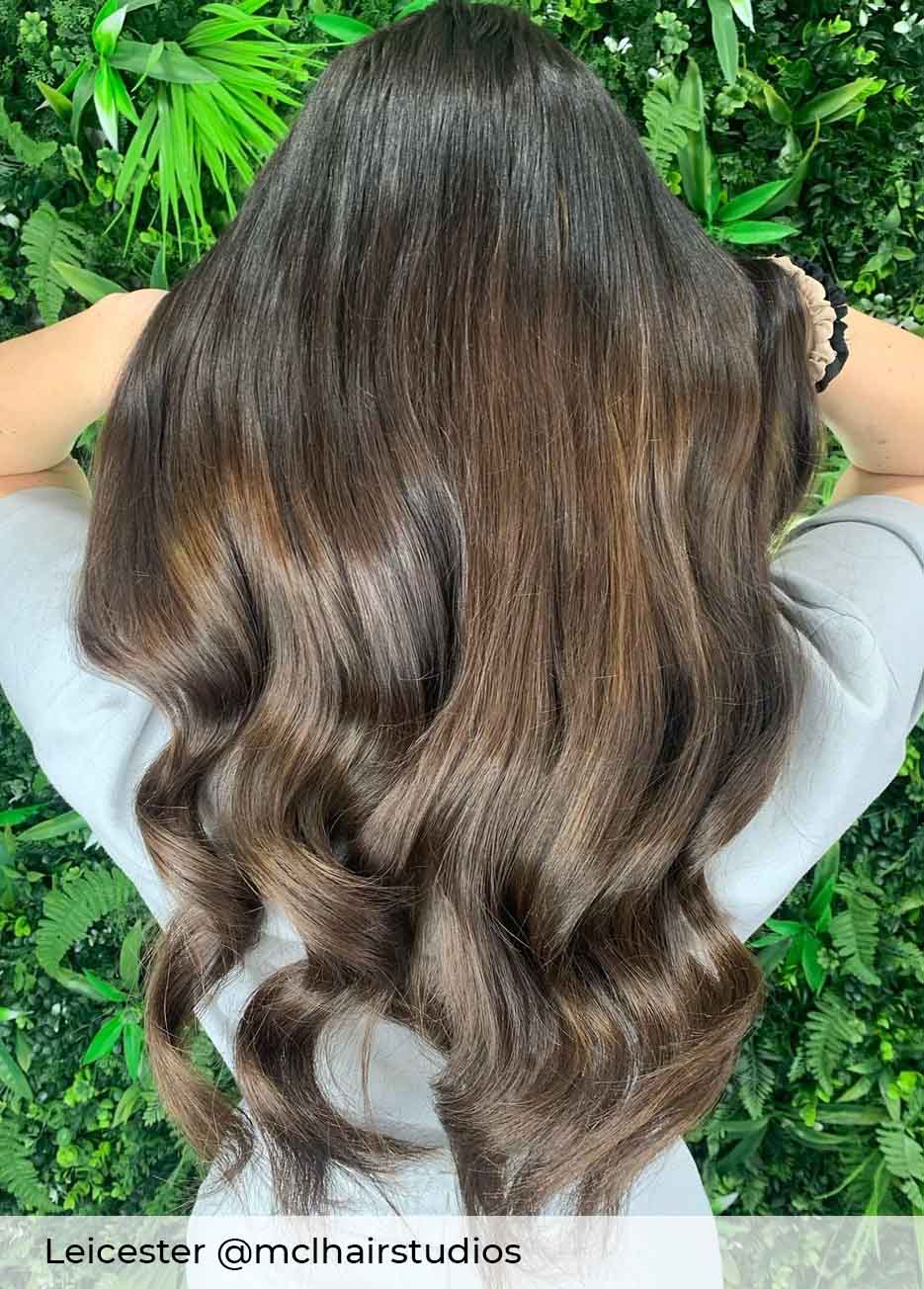 #7 Frosted Chocolate Tape In Hair Extensions - Image 2