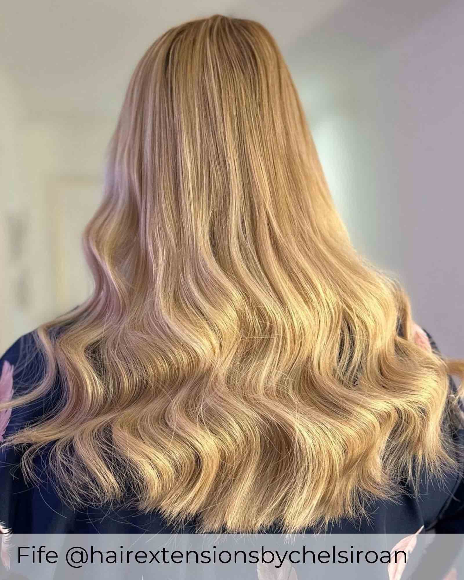 #17 Sunrise Blonde Pre-bonded Hair Extensions - Image 2