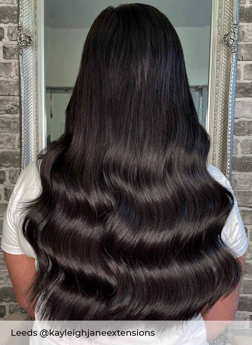 #1B Black Treacle Nano Ring Hair Extensions - Image 2