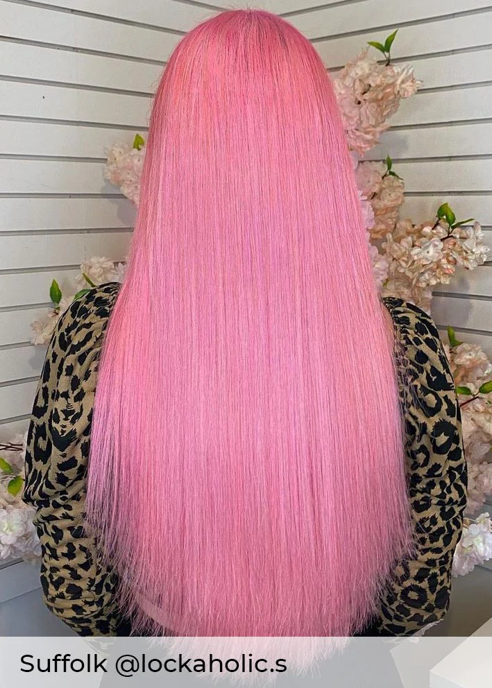 #Pink Candy Floss Nano Ring Hair Extensions - Image 2