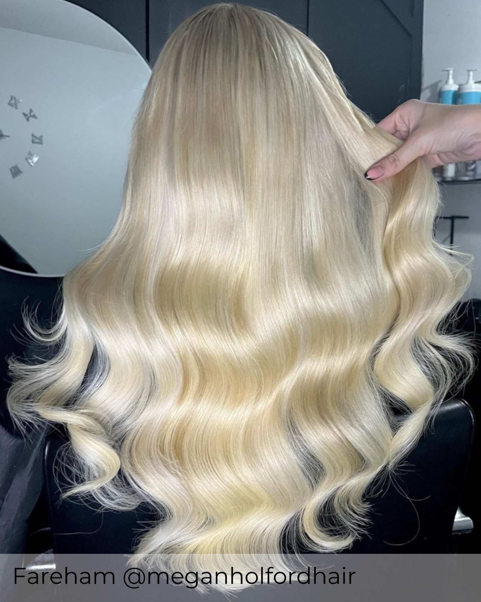 #60 Platinum Blonde Weave Hair Extensions - Image 2