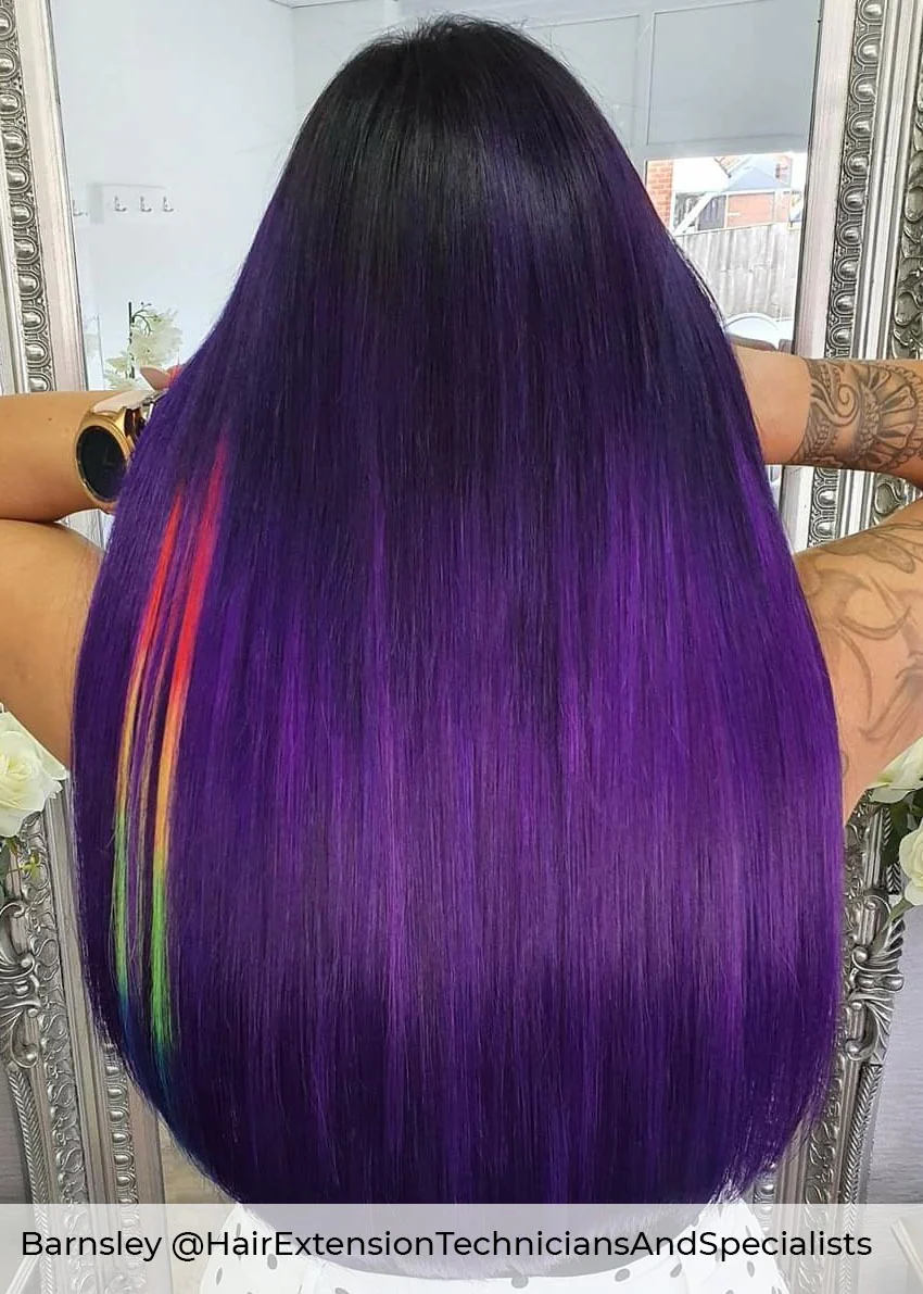#Purple Rain Nano Ring Hair Extensions - Image 2