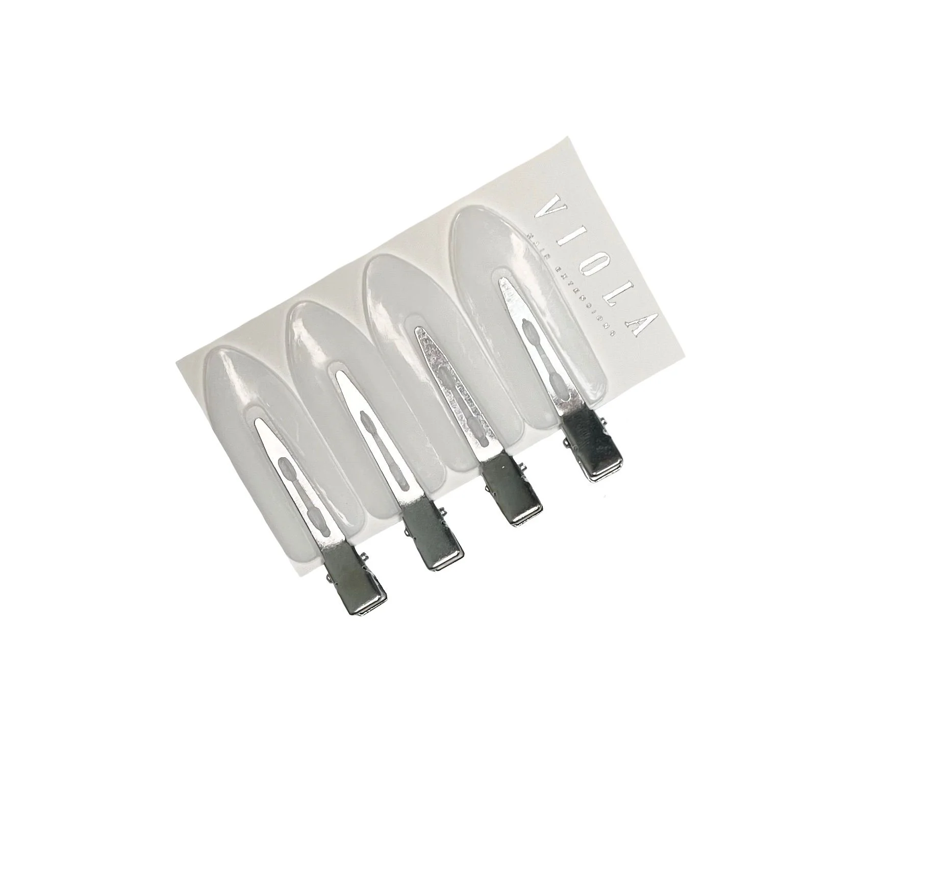 White Metal Clips
